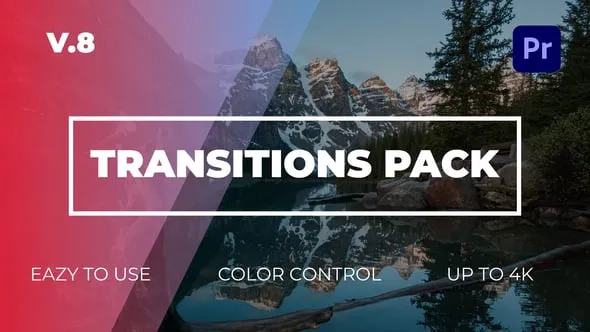 16个不规则图形剪切拼接过渡效果元素PR模板V.8 Transitions Pack Premiere Pro