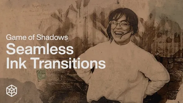 20个墨水过渡制作黑白艺术作品相册素描定格动画PR转场模板 Game of Shadows - Seamless Ink Transitions