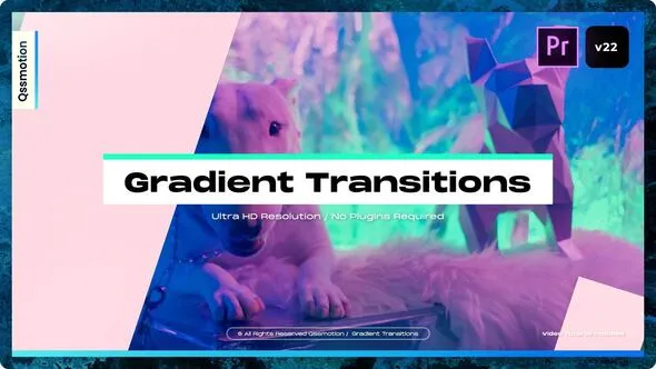 4K分辨率渐变图形过渡转场效果PR模板工程文件下载 Gradient Transitions For Premiere Pro
