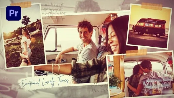 回忆照片幻灯片唯美复古风格视频相册PR模板工程文件下载 Memories Photo Slideshow | Clean Lovely Photo Slideshow | MOGRT