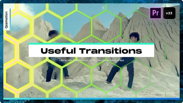 图形过渡动画视频PR模板工程文件下载 Useful Transitions For Premiere Pro