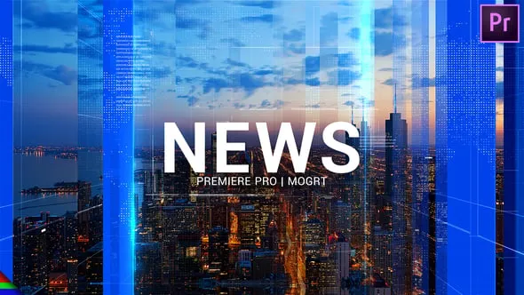 制作新闻媒体宣传片头电视频道设计8组场景PR模板工程文件下载 Promo News