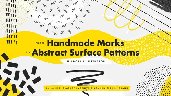 PS笔触抽象图案无缝衔接视频教程 From Abstract Handmade Marks on Paper to Seamless Surface Patterns in Adobe Illustrator