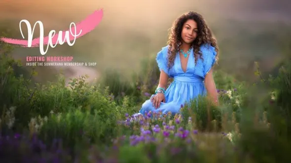 夏季乡村美女写真梦幻柔和效果PS后期处理视频教程 NEW editing workshop: Blue Hour Blooms