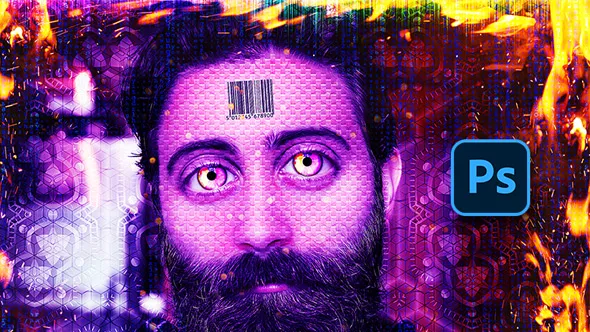 PS创建科幻拼图效果图像修饰视频教程 How To Create A Sci-Fi Android In Photoshop