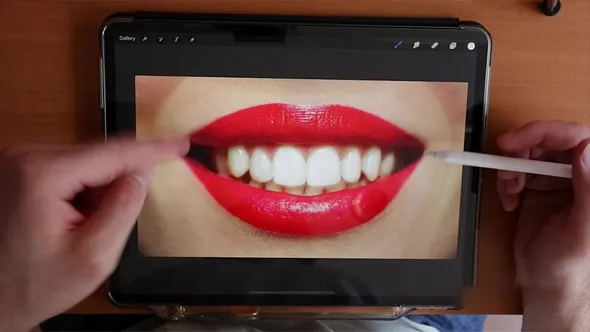 Procreate中使用PS修饰人像皮肤祛痘后期处理教程