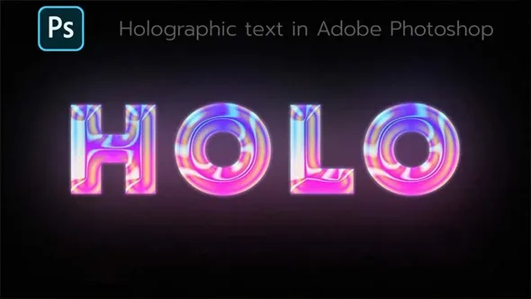 PS创建全息效果多彩文字工作流程视频教程
