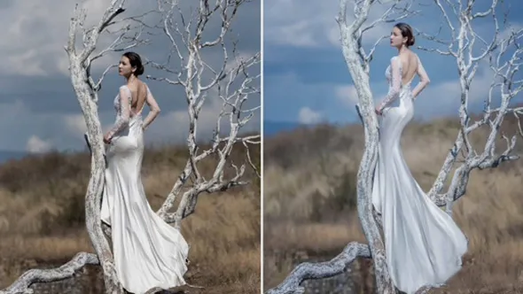 菲林婚纱裙摆环境人像后期修图中文视频教程