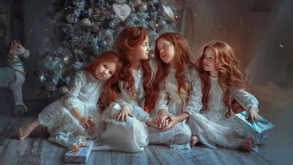 俄罗斯摄影师Anna Gis圣诞儿童冬季童话油画风格修图教程2案例 中文字幕