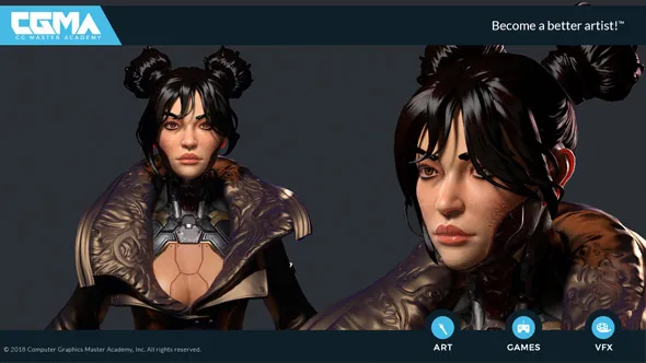 游戏角色超详细实例制作全流程视频教程 中文字幕 CGMA Character Creation for Games With Patrick Yeung