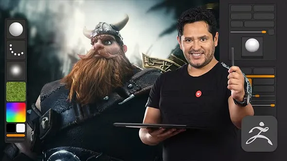 Zbrush数字点塑理论基础核心技术视频教程 Online Course - Introduction to ZBrush