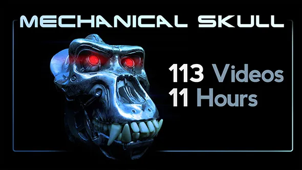 机械头骨数字雕刻建模完整制作流程视频教程 Mechanical Skull