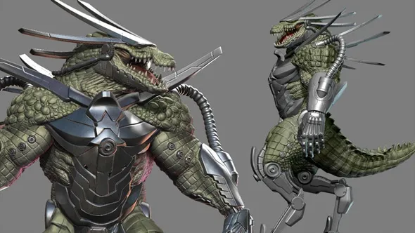 ZBrush机甲蜥蜴数字雕刻制作全流程视频教程 Victory3D All-Access Membership Subscription