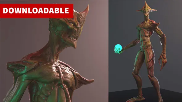 ZBrush 3D游戏生物角色完整制作工作流程视频教程 中文字幕 3D Game Character Creature - Full Complete Pipeline