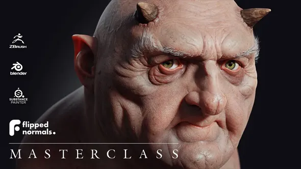 Zbrush逼真写实人物肖像雕刻制作完整流程大师班视频教程 Realistic Character Portrait Masterclass