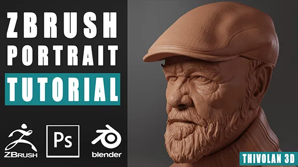 Zbrush人像肖像雕刻核心技术训练视频教程 Zbrush Portrait Study: George
