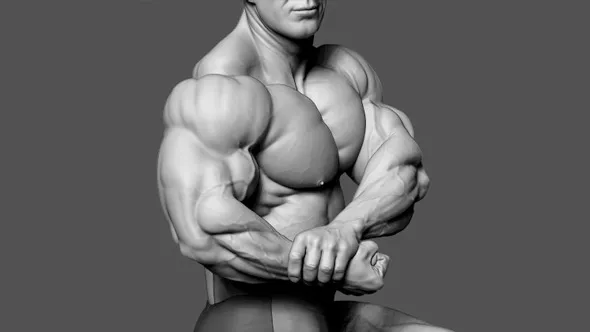 ZBrush健美运动员肌肉结构解剖雕刻技术视频教程 Advance Zbrush Bodybuilder Anatomy Tutorial