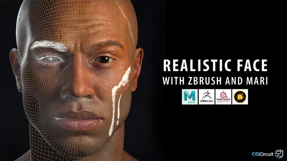 Zbrush与Mari逼真人物面部脸部角色模型核心技术教程 Realistic Face with Zbrush and Mari