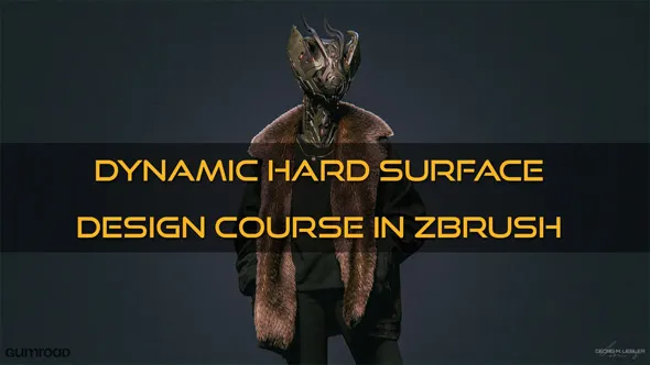 Zbrush动态硬表面机甲人物设计视频教程 Dynamic Hard Surface Design In Zbrush