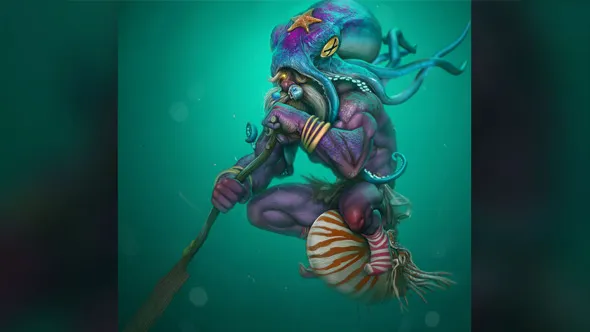 乌鱼先生概念艺术动态插画创作流程视频教程 Dynamic Illustration Techniques Using ZBrush, Photoshop & Painter