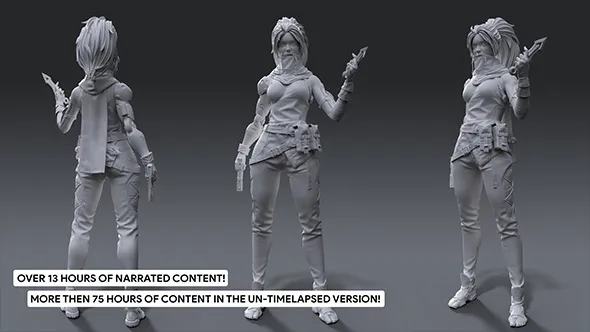 ZBrush 3A级游戏角色高精度建模制作视频教程 AAA Game Character Creation Tutorial Part1 – High Poly