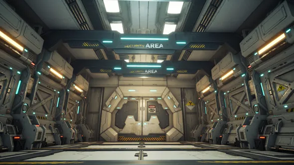 Substance Painter科幻走廊PBR游戏纹理制作教程 Sci-Fi Corridor 3D