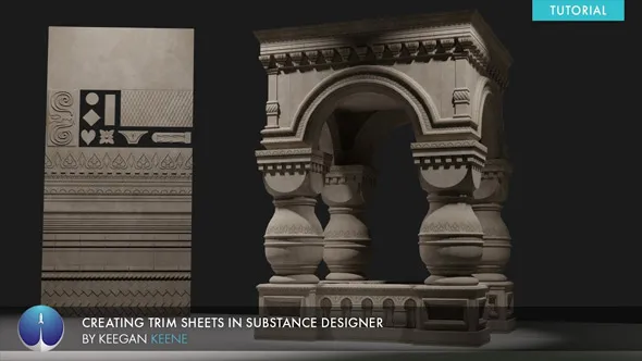 Substance Designer中创建修饰花纹实例训练教程 Creating Trim Sheets in Substance Designer