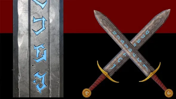 Substance Painter符文之剑游戏资产纹理贴图制作教程 Substance Painter – Rune Sword