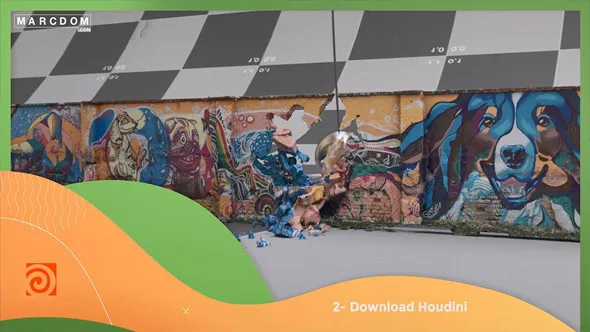 Houdini破坏墙体VDB破碎模拟特效实例制作视频教程 CGcircuit VDB Fracturing in Houdini