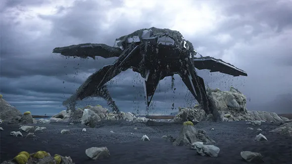 Houdini飞船起飞粒子沙粒碎石特效制作视频教程 Online-Workshop: Introduction to Vellum Grains & Colliders in Houdini