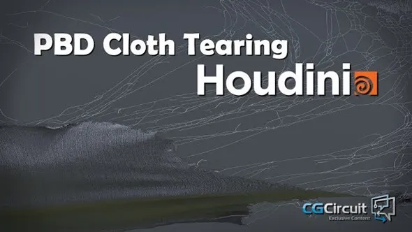 Houdini逼真布料撕裂模拟特效视频教程 PBD Cloth Tearing in Houdini