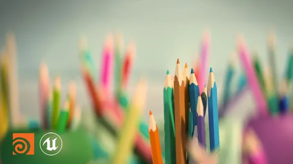 Houdini 19.5与UE5程序化建模制作铅笔盒实例训练视频教程 Houdini 19.5, UE5 - Procedural Stylized Pencil Case(s) + RBD