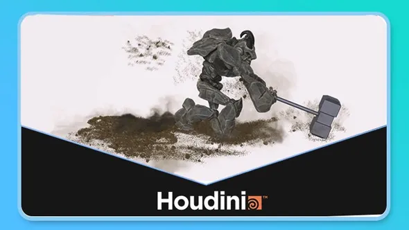 Houdini撞击产生灰尘碎片沙子视效制作视频教程 Houdini: Emit dust & debris from impact
