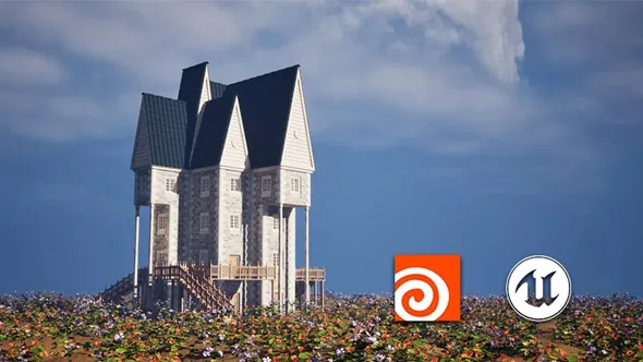 Houdini程序化房屋制作并集成到虚幻引擎中视频教程 Houdini Procedural House with Unreal Engine 5