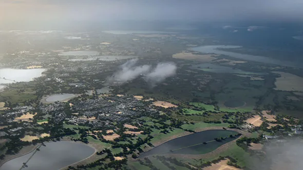 Houdini与Nuke宏伟航拍镜头鸟瞰环境场景制作视频教程 Creating a Large-Scale Aerial Shot