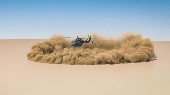 Houdini直升机降落尘埃视效实例制作视频教程 Learn to make Helicopter Dust in Houdini from Scratch