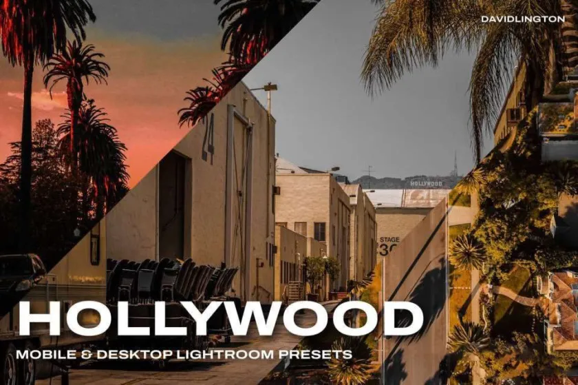 好莱坞电影风光后期调色Lightroom预设及视频电影Vlog后期调色LUT预设 Hollywood Lightroom Presets & LUTs