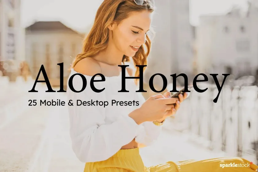 温暖回忆电影胶片人像调色Lightroom预设及视频调色LUT预设 25 Aloe Honey Lightroom Presets and LUTs