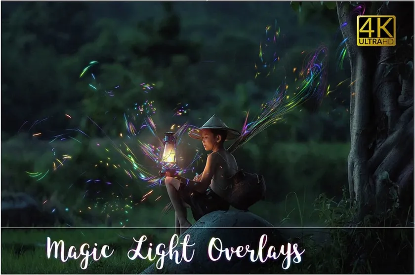 4K魔幻光效叠加合成高清前景素材 4K Magic Light Overlays Vol. 1