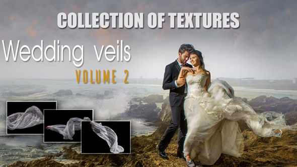 摄影师 Dmitry Usanin 185张蕾丝婚纱拖尾飘纱裙摆PSD素材第二卷 Collection of textures: Luxury lace wedding veils. VOL 2