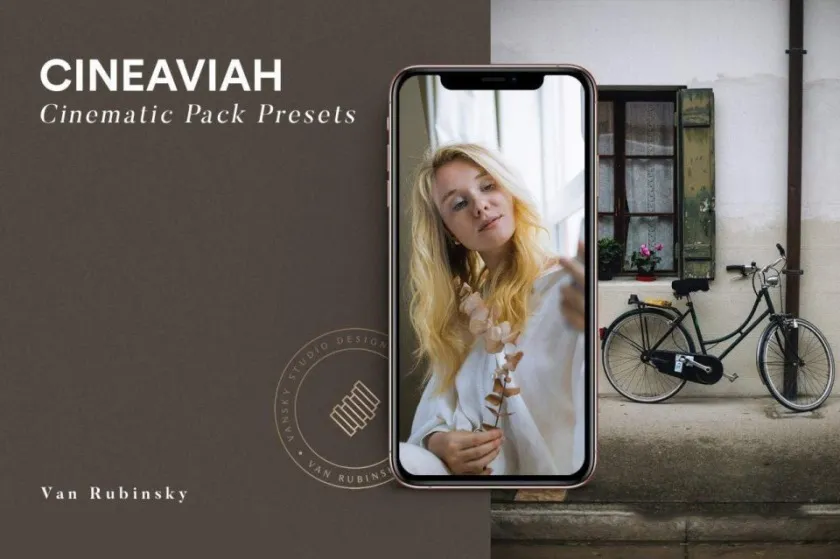 摄影师Van Rubinsky时尚博客电影色调人像APP预设 lightroom预设 CINEAVIAH Lightroom Desk & Mobile Pr