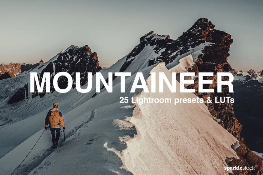 25个旅拍登山探险电影风光Lightroom预设和电影短视频LUT预设 25 Mountaineer Lightroom Presets