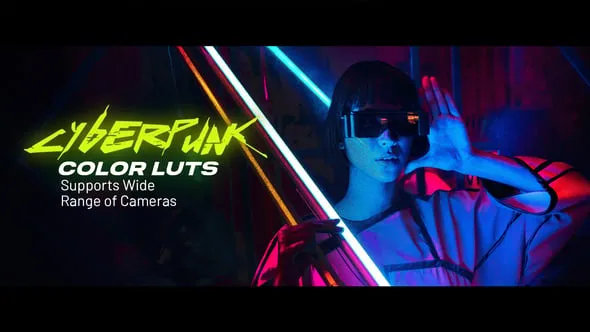 潮流绚丽科幻都市赛博朋克风格调色26种LUT预设文件 Cyberpunk LUTs