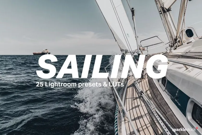 海景游轮旅行电影风光Lightroom预设及电影短视频调色LUT预设 25 Sailing Lightroom Presets LUTs