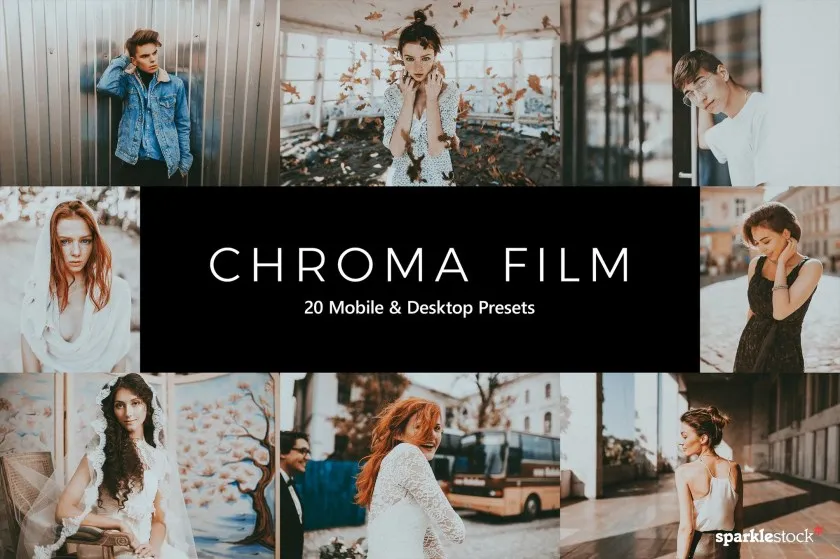 彩色怀旧电影胶片Lightroom预设APP滤镜及LUT预设 20 Chroma Film Lightroom Presets and LUTs