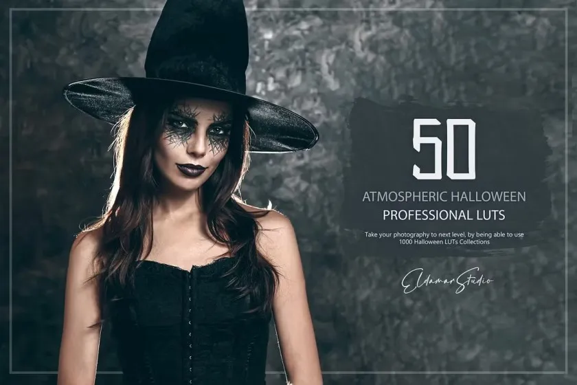 万圣节电影气氛LUT预设及Lightroom预设 50 Atmospheric Halloween LUTs and Presets