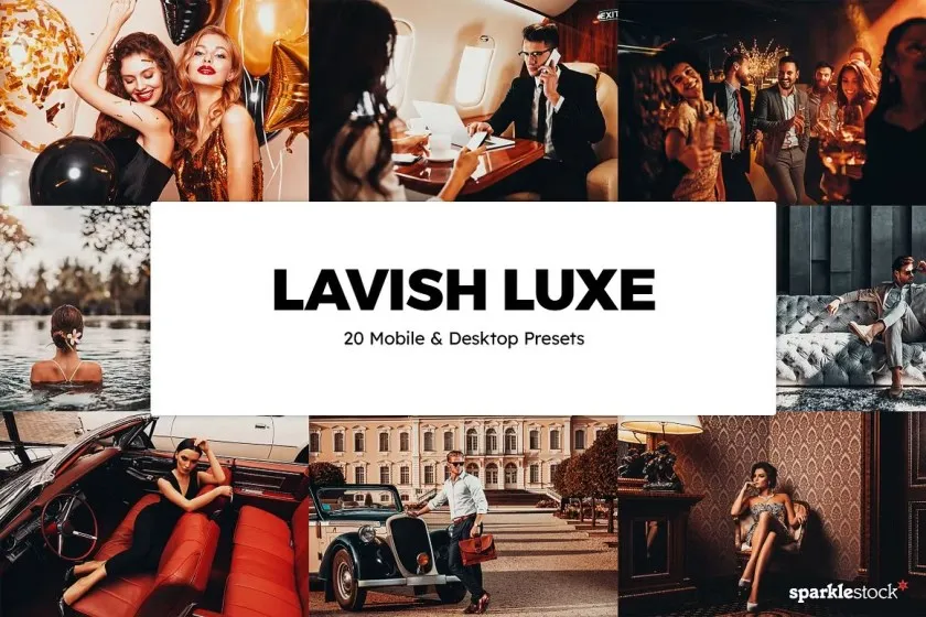 奢华质感婚礼人像胶片LR预设手机LR预设LUT预设 Lavish Luxe Lightroom Presets and LUTs