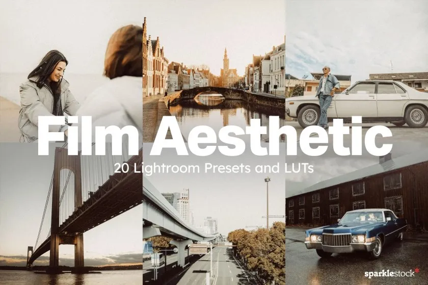 20个电影美学AI人工智能Lightroom 预设和电影视频调色LUT预设 20 Film Aesthetic Lightroom Presets and LUTs
