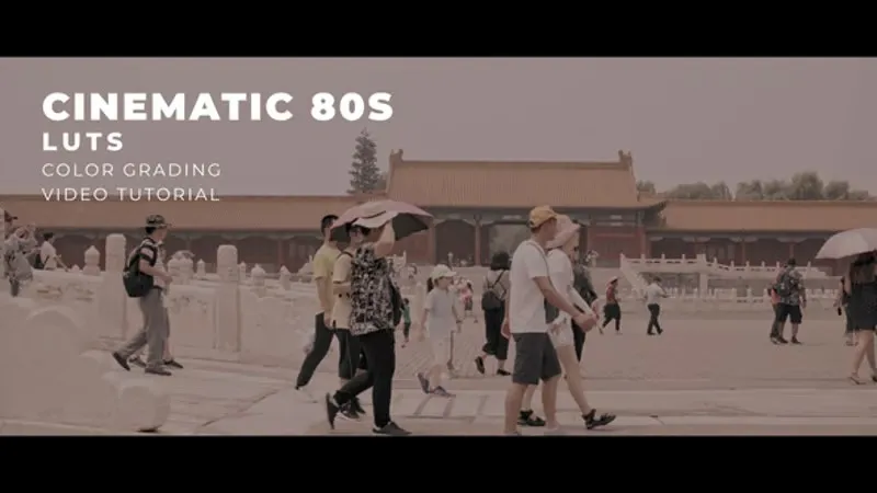 12个电影风格80年代复古vlog色彩校正LUT预设 Cinematic 80s LUTs