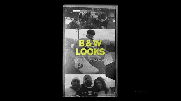 10款经典黑白电影风格视频调色LUT预设 Tropic Colour – Black & White LUTs